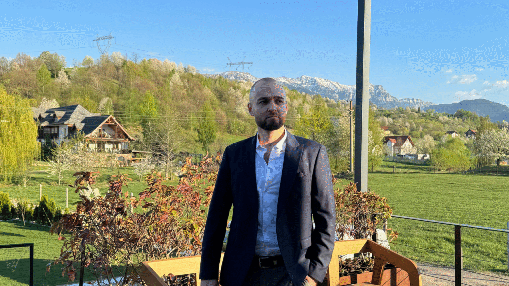 Burlacu George Cosmin in the mountain side